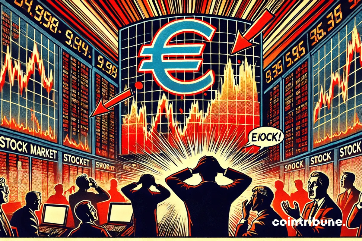Bourse : Les marchés plongent, l’Euro en chute libre et la volatilité explose